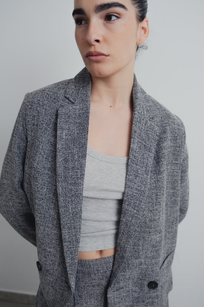 BLAZER ESTRUCTURA CRUZADA CROPPED