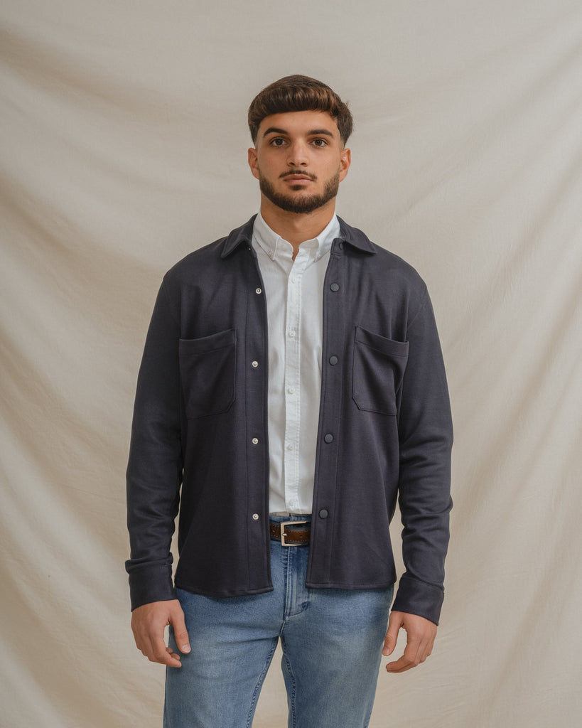 SOBRECAMISA PUNTO AZUL