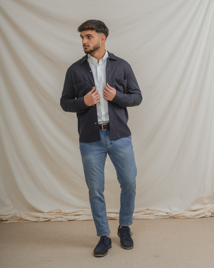 SOBRECAMISA PUNTO AZUL