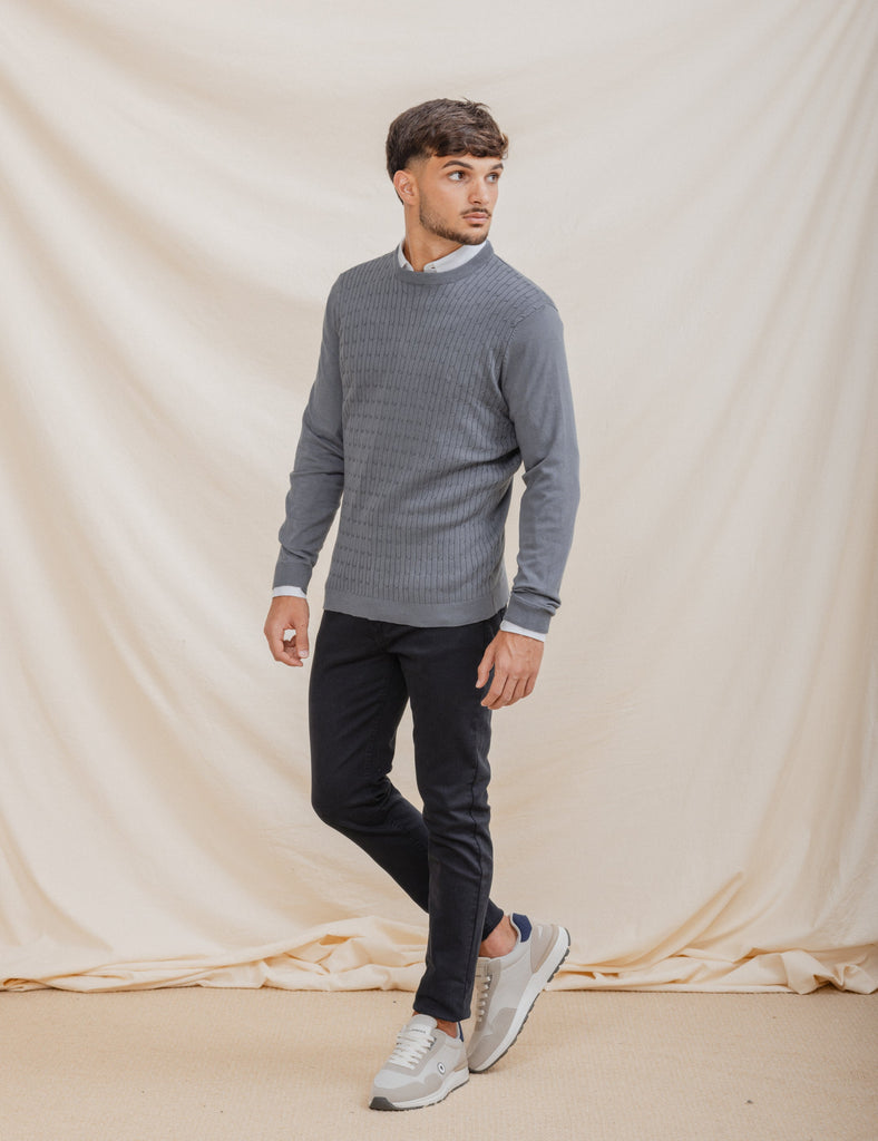 JERSEY NUDOS CUELLO CAJA